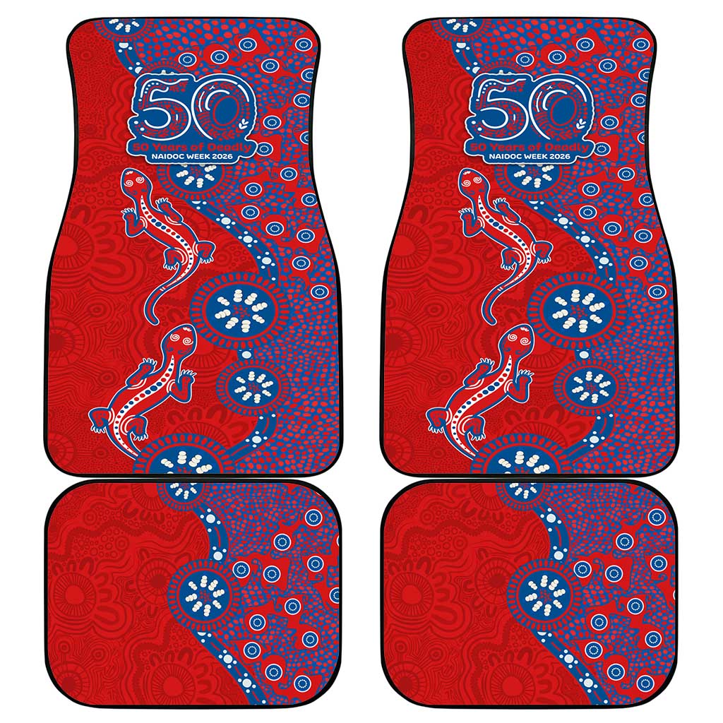 Newcastle Knights NAIDOC Week 2026 Car Mats Aboriginal Lizard Dot Painting - 50 Years of Deadly