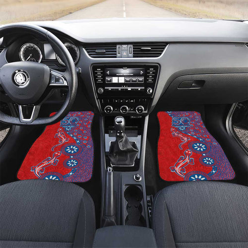 Newcastle Knights NAIDOC Week 2026 Car Mats Aboriginal Lizard Dot Painting - 50 Years of Deadly