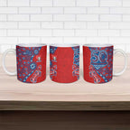 Newcastle Knights NAIDOC Week 2026 Ceramic Mug Aboriginal Lizard Dot Painting - 50 Years of Deadly