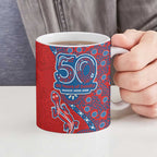 Newcastle Knights NAIDOC Week 2026 Ceramic Mug Aboriginal Lizard Dot Painting - 50 Years of Deadly
