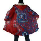 Newcastle Knights NAIDOC Week 2026 Cloak Aboriginal Lizard Dot Painting - 50 Years of Deadly