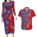 Newcastle Knights NAIDOC Week 2026 Couples Matching Long Sleeve Bodycon Dress and Hawaiian Shirt Aboriginal Lizard Dot Painting - 50 Years of Deadly