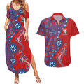Newcastle Knights NAIDOC Week 2026 Couples Matching Summer Maxi Dress and Hawaiian Shirt Aboriginal Lizard Dot Painting - 50 Years of Deadly