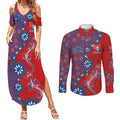 Newcastle Knights NAIDOC Week 2026 Couples Matching Summer Maxi Dress and Long Sleeve Button Shirt Aboriginal Lizard Dot Painting - 50 Years of Deadly