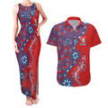 Newcastle Knights NAIDOC Week 2026 Couples Matching Tank Maxi Dress and Hawaiian Shirt Aboriginal Lizard Dot Painting - 50 Years of Deadly