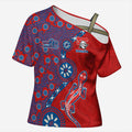 Newcastle Knights NAIDOC Week 2026 Cross Shoulder Shirt Aboriginal Lizard Dot Painting - 50 Years of Deadly