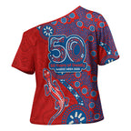 Newcastle Knights NAIDOC Week 2026 Cross Shoulder Shirt Aboriginal Lizard Dot Painting - 50 Years of Deadly