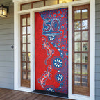 Newcastle Knights NAIDOC Week 2026 Door Cover Aboriginal Lizard Dot Painting - 50 Years of Deadly