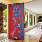 Newcastle Knights NAIDOC Week 2026 Door Cover Aboriginal Lizard Dot Painting - 50 Years of Deadly