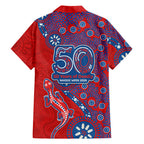 Newcastle Knights NAIDOC Week 2026 Family Matching Puletasi and Hawaiian Shirt Aboriginal Lizard Dot Painting - 50 Years of Deadly
