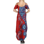 Newcastle Knights NAIDOC Week 2026 Family Matching Summer Maxi Dress and Hawaiian Shirt Aboriginal Lizard Dot Painting - 50 Years of Deadly
