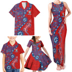 Newcastle Knights NAIDOC Week 2026 Family Matching Tank Maxi Dress and Hawaiian Shirt Aboriginal Lizard Dot Painting - 50 Years of Deadly