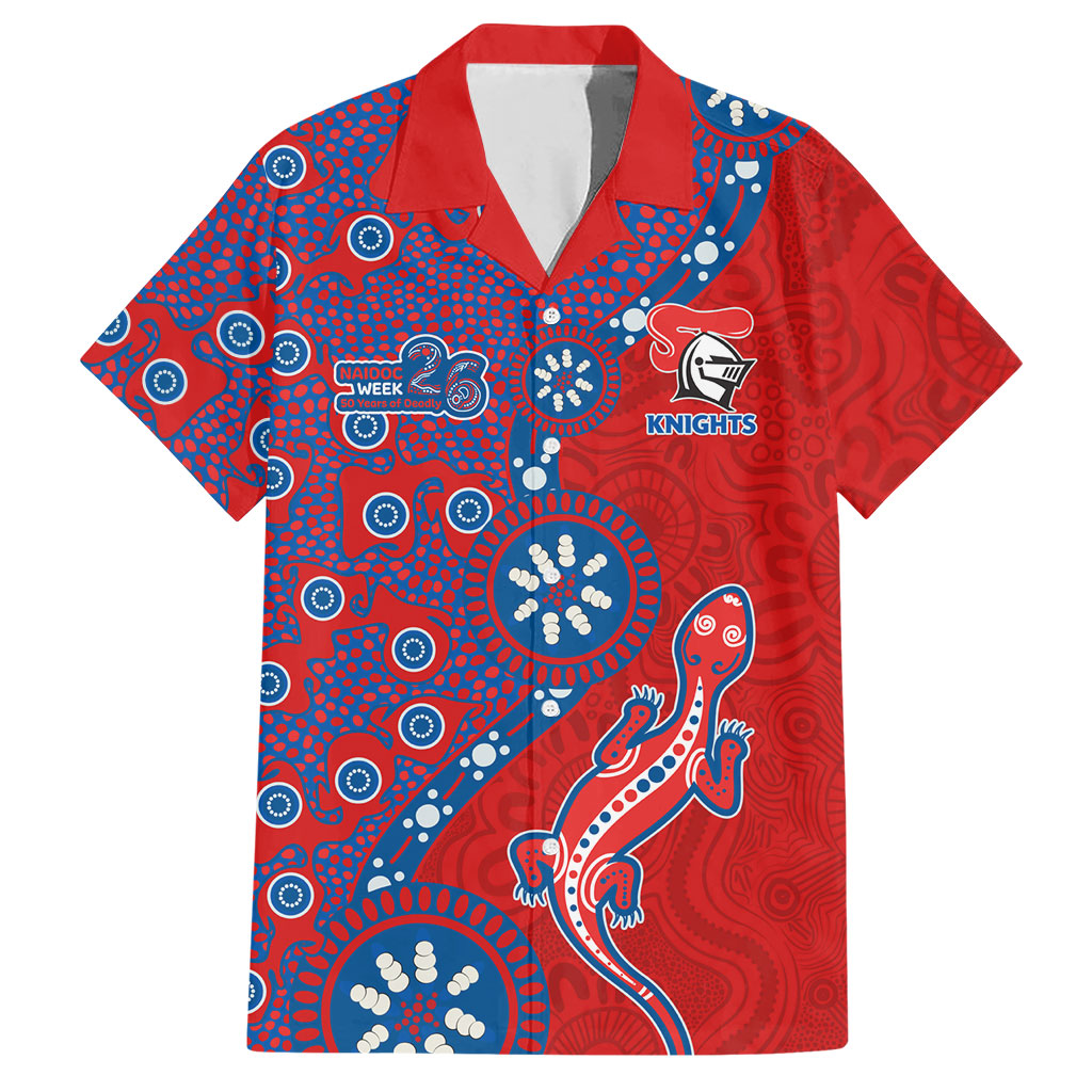 Newcastle Knights NAIDOC Week 2026 Hawaiian Shirt Aboriginal Lizard Dot Painting - 50 Years of Deadly