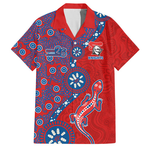 Newcastle Knights NAIDOC Week 2026 Hawaiian Shirt Aboriginal Lizard Dot Painting - 50 Years of Deadly