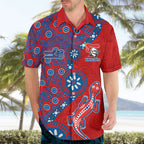 Newcastle Knights NAIDOC Week 2026 Hawaiian Shirt Aboriginal Lizard Dot Painting - 50 Years of Deadly