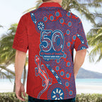 Newcastle Knights NAIDOC Week 2026 Hawaiian Shirt Aboriginal Lizard Dot Painting - 50 Years of Deadly