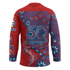 Newcastle Knights NAIDOC Week 2026 Hockey Jersey Aboriginal Lizard Dot Painting - 50 Years of Deadly