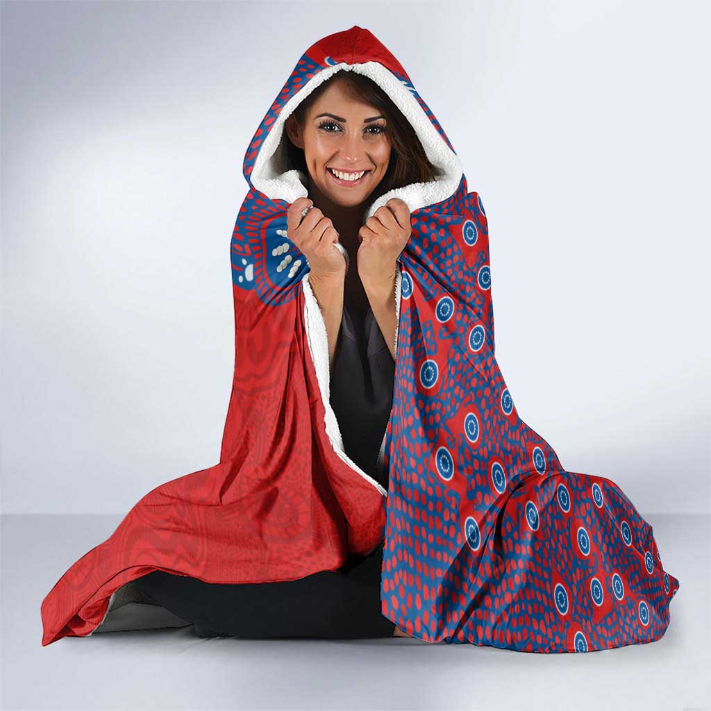 Newcastle Knights NAIDOC Week 2026 Hooded Blanket Aboriginal Lizard Dot Painting - 50 Years of Deadly