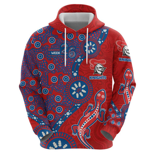 Newcastle Knights NAIDOC Week 2026 Hoodie Aboriginal Lizard Dot Painting - 50 Years of Deadly
