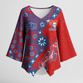 Newcastle Knights NAIDOC Week 2026 Kimono Sleeve Blouse Aboriginal Lizard Dot Painting - 50 Years of Deadly