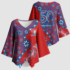 Newcastle Knights NAIDOC Week 2026 Kimono Sleeve Blouse Aboriginal Lizard Dot Painting - 50 Years of Deadly