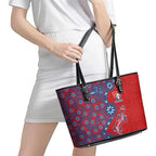 Newcastle Knights NAIDOC Week 2026 Leather Tote Bag Aboriginal Lizard Dot Painting - 50 Years of Deadly