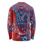 Newcastle Knights NAIDOC Week 2026 Long Sleeve Shirt Aboriginal Lizard Dot Painting - 50 Years of Deadly