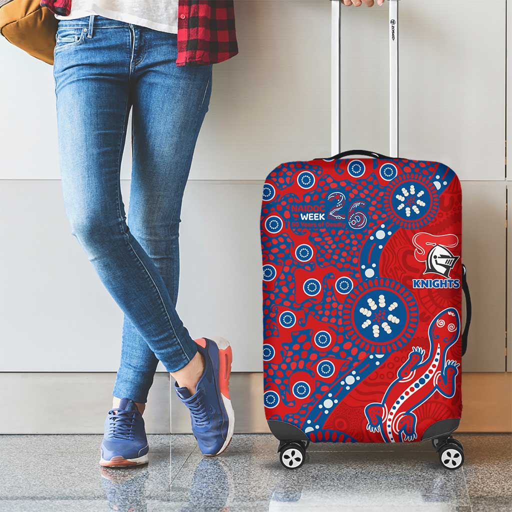 Newcastle Knights NAIDOC Week 2026 Luggage Cover Aboriginal Lizard Dot Painting - 50 Years of Deadly