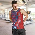 Newcastle Knights NAIDOC Week 2026 Men Tank Top Aboriginal Lizard Dot Painting - 50 Years of Deadly