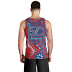 Newcastle Knights NAIDOC Week 2026 Men Tank Top Aboriginal Lizard Dot Painting - 50 Years of Deadly