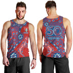 Newcastle Knights NAIDOC Week 2026 Men Tank Top Aboriginal Lizard Dot Painting - 50 Years of Deadly