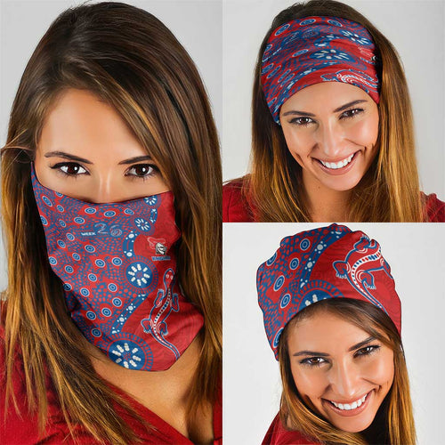 Newcastle Knights NAIDOC Week 2026 Neck Gaiter Aboriginal Lizard Dot Painting - 50 Years of Deadly