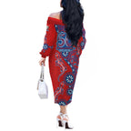Newcastle Knights NAIDOC Week 2026 Off The Shoulder Long Sleeve Dress Aboriginal Lizard Dot Painting - 50 Years of Deadly