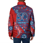 Newcastle Knights NAIDOC Week 2026 Padded Jacket Aboriginal Lizard Dot Painting - 50 Years of Deadly
