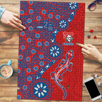 Newcastle Knights NAIDOC Week 2026 Puzzle Aboriginal Lizard Dot Painting - 50 Years of Deadly