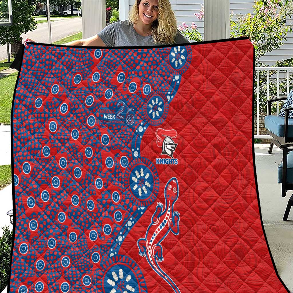 Newcastle Knights NAIDOC Week 2026 Quilt Aboriginal Lizard Dot Painting - 50 Years of Deadly