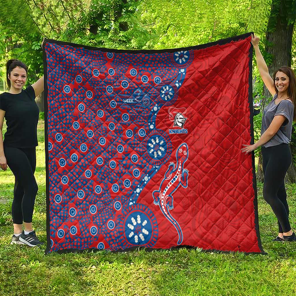 Newcastle Knights NAIDOC Week 2026 Quilt Aboriginal Lizard Dot Painting - 50 Years of Deadly