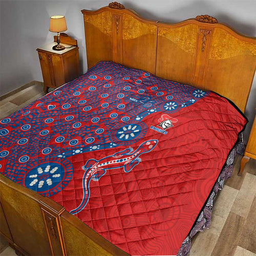Newcastle Knights NAIDOC Week 2026 Quilt Aboriginal Lizard Dot Painting - 50 Years of Deadly