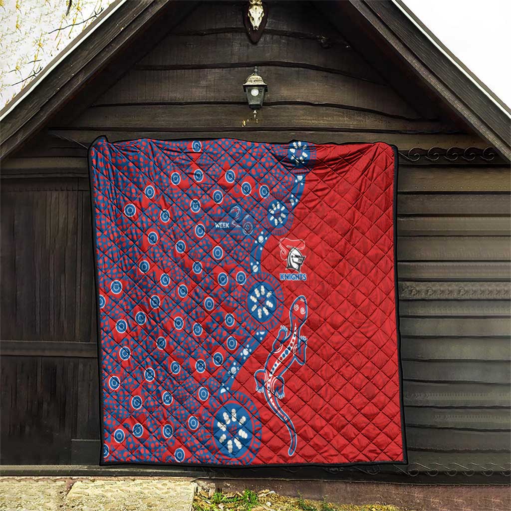 Newcastle Knights NAIDOC Week 2026 Quilt Aboriginal Lizard Dot Painting - 50 Years of Deadly