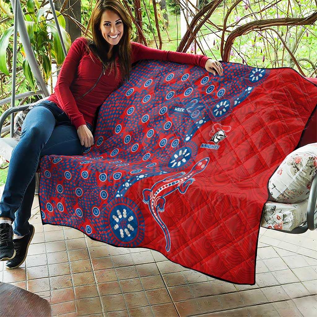 Newcastle Knights NAIDOC Week 2026 Quilt Aboriginal Lizard Dot Painting - 50 Years of Deadly