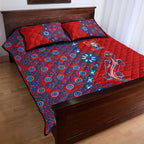Newcastle Knights NAIDOC Week 2026 Quilt Bed Set Aboriginal Lizard Dot Painting - 50 Years of Deadly