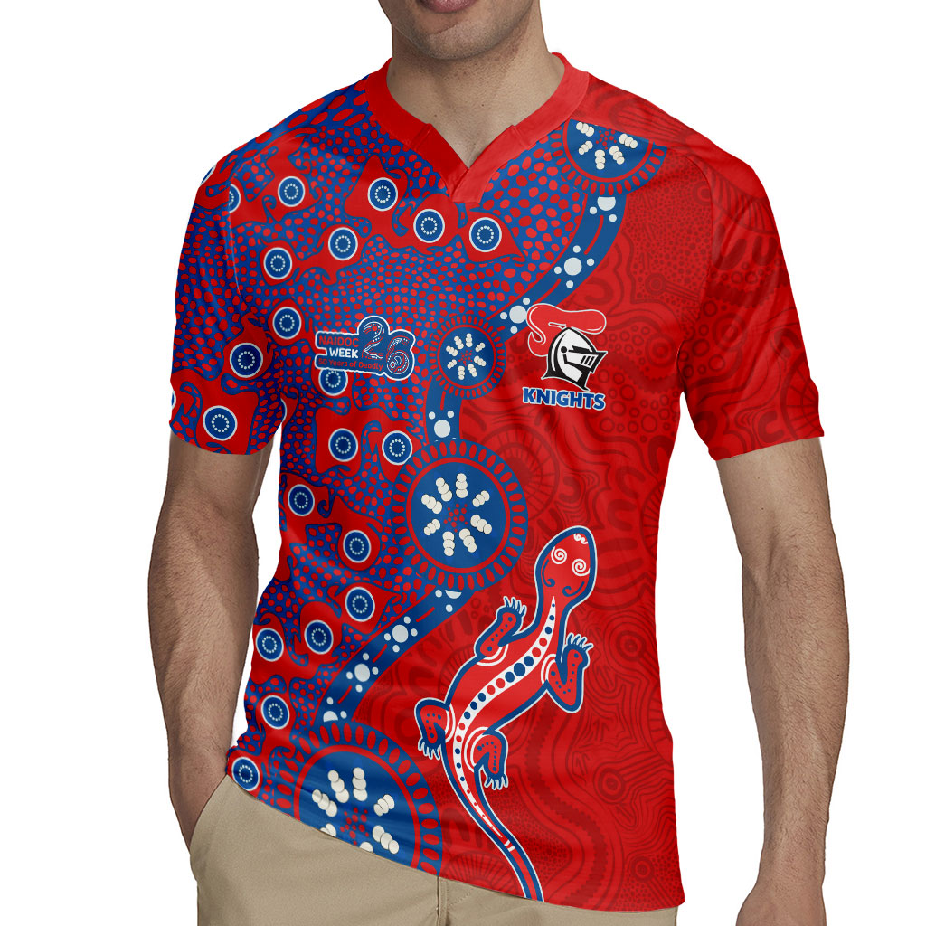 Newcastle Knights NAIDOC Week 2026 Rugby Jersey Aboriginal Lizard Dot Painting - 50 Years of Deadly