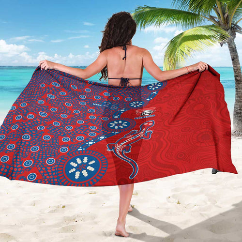 Newcastle Knights NAIDOC Week 2026 Sarong Aboriginal Lizard Dot Painting - 50 Years of Deadly