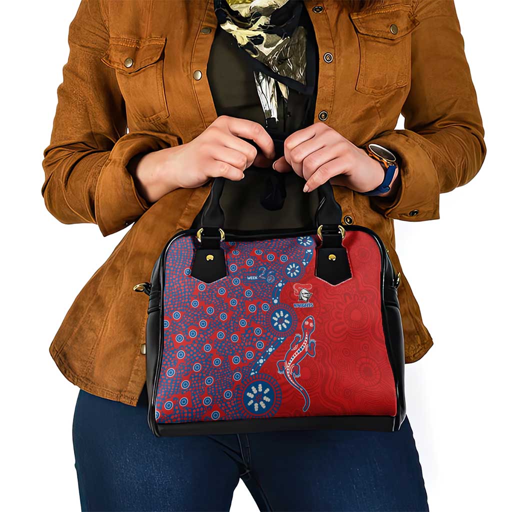 Newcastle Knights NAIDOC Week 2026 Shoulder Handbag Aboriginal Lizard Dot Painting - 50 Years of Deadly