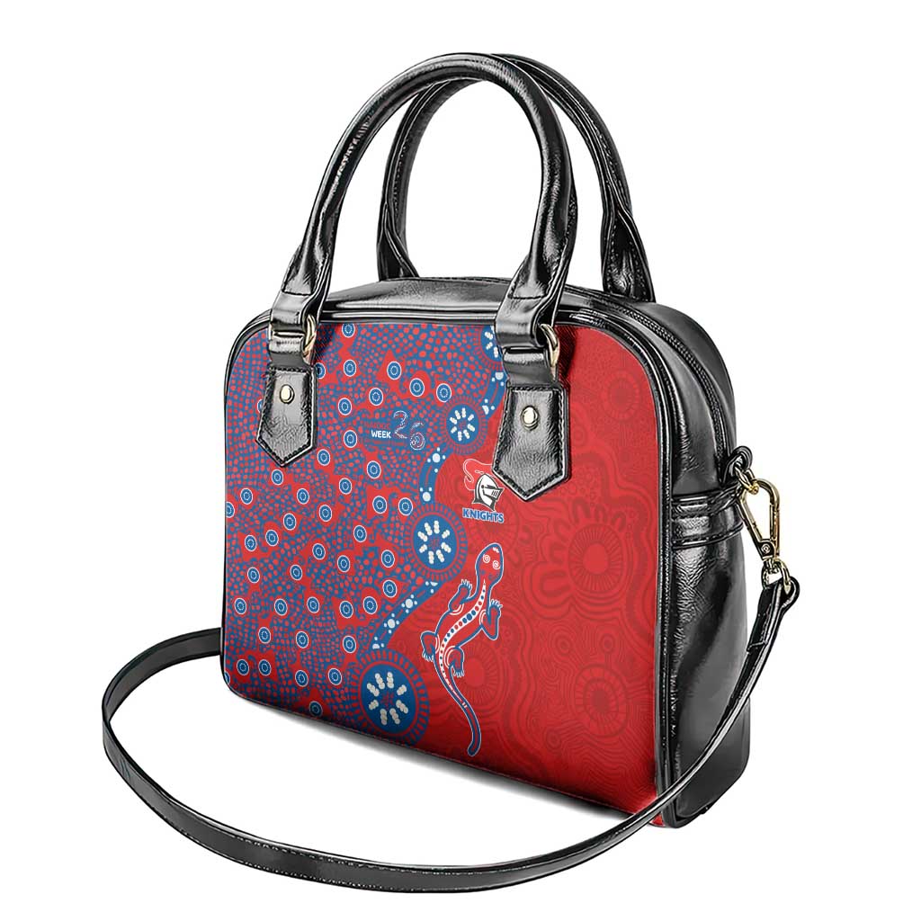Newcastle Knights NAIDOC Week 2026 Shoulder Handbag Aboriginal Lizard Dot Painting - 50 Years of Deadly
