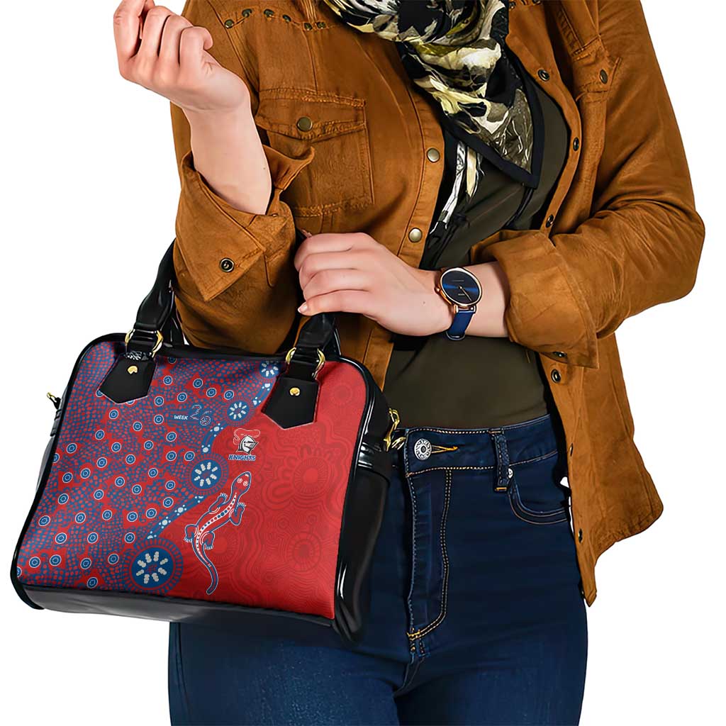 Newcastle Knights NAIDOC Week 2026 Shoulder Handbag Aboriginal Lizard Dot Painting - 50 Years of Deadly