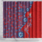 Newcastle Knights NAIDOC Week 2026 Shower Curtain Aboriginal Lizard Dot Painting - 50 Years of Deadly