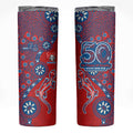 Newcastle Knights NAIDOC Week 2026 Skinny Tumbler Aboriginal Lizard Dot Painting - 50 Years of Deadly
