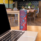 Newcastle Knights NAIDOC Week 2026 Skinny Tumbler Aboriginal Lizard Dot Painting - 50 Years of Deadly