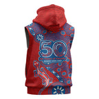 Newcastle Knights NAIDOC Week 2026 Sleeveless Hoodie Aboriginal Lizard Dot Painting - 50 Years of Deadly
